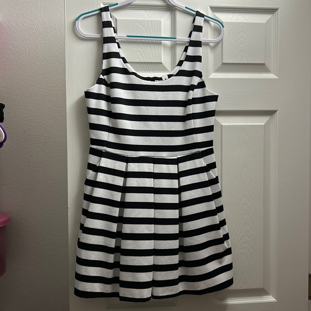 Aeropostale x Bethany Mota Black & White Striped Dress